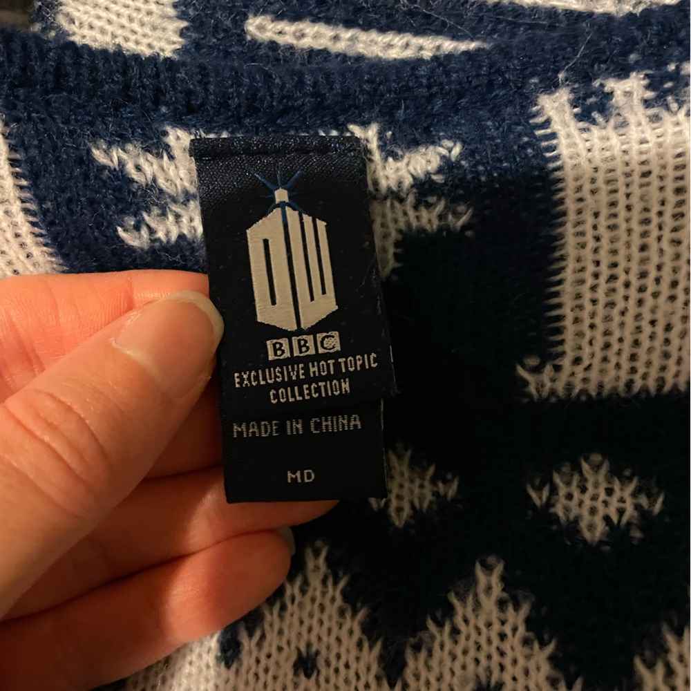 Hot Topic Doctor Who Limited Edition Open Front Cardigan - Picture 6 of 7